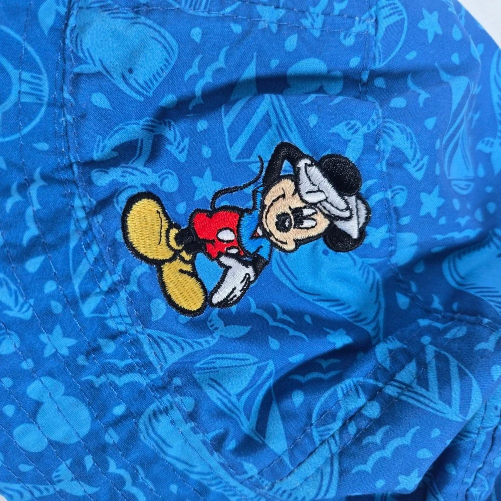 Disney Parks Bucket Hat Toddler 52cm Blue Mickey Mouse Nautical Sailor Kameron